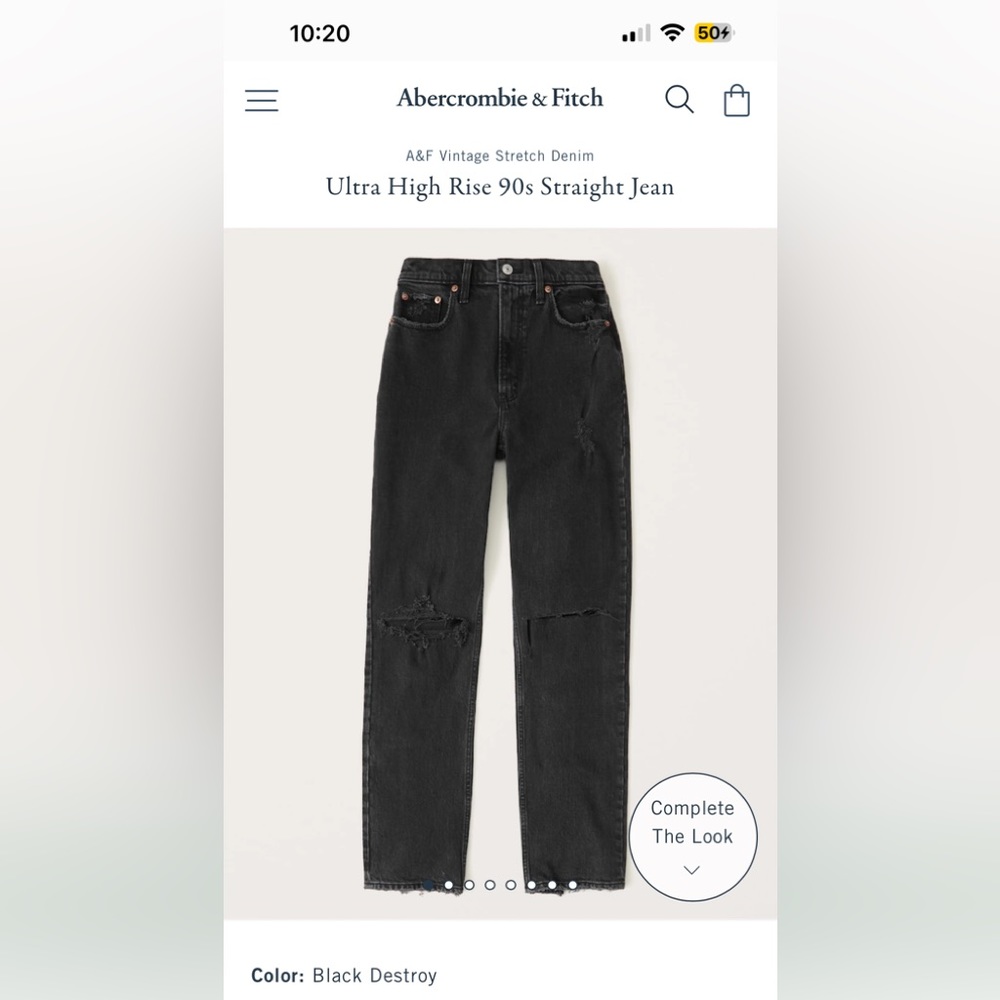 Ultra high rise 90s straight jean
